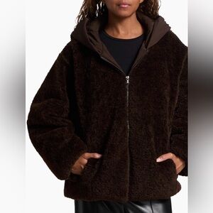 NWOT BLACK Kobi Halperin Teddy Jacket XS